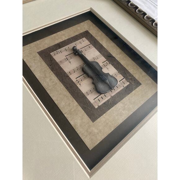 Framed Musical Instrument Art Piece Featuring the Violin - Picture 8 of 8